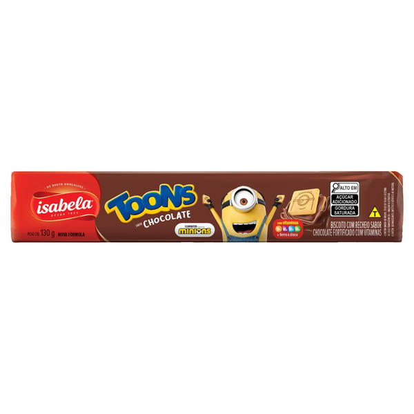 Biscoito Recheado Toons Isabela 130g - Chocolate