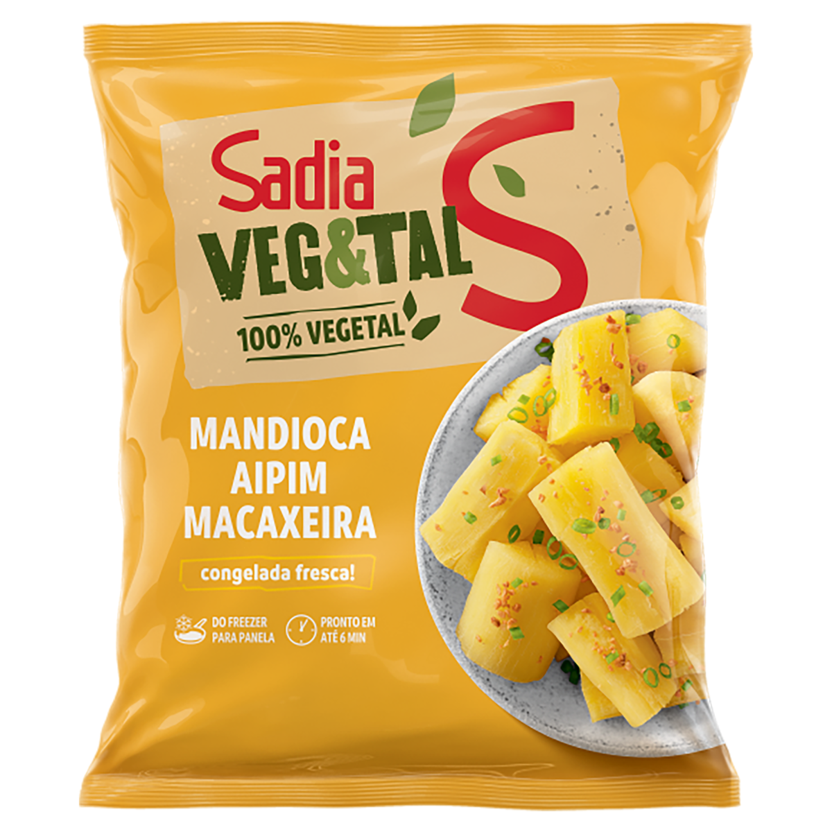 Mandioca Congelada Sadia VegeTal Pacote 900g