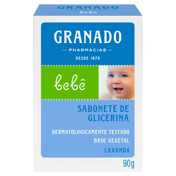 Sabonete Barra de Glicerina Lavanda Granado Bebê Caixa 90g