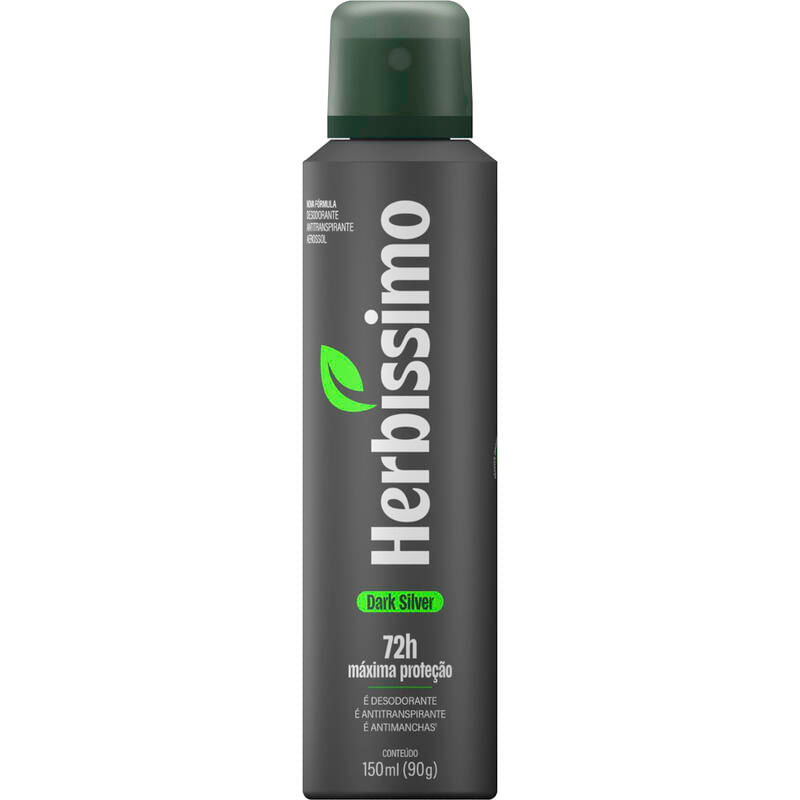 Desodorante HERBÍSSIMO Dark Silver 4em1 150ml