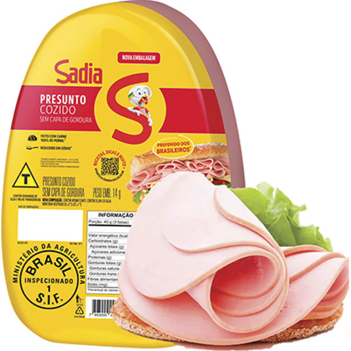 Presunto Cozido Magro Sadia Fatiado 300g