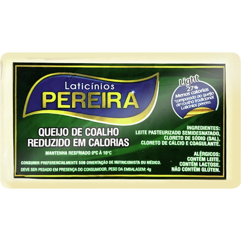 Queijo Coalho Light Pereira Preço por quilo na peça