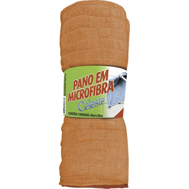 Pano de Microfibra Celeste 48cm x 58cm 3 un