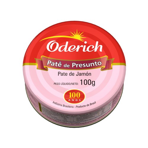 Patê De Presunto Oderich Lata 100g