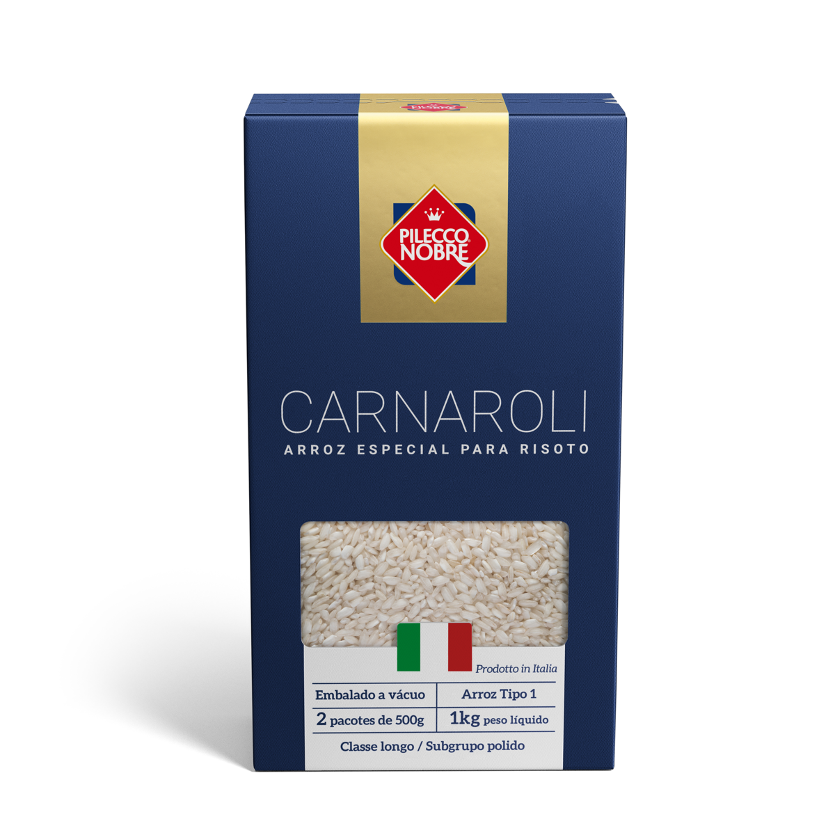 Arroz Carnaroli Tipo 1 Pilecco Nobre Caixa 1kg