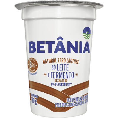 Iogurte Natural Betânia Lactolivre 170g