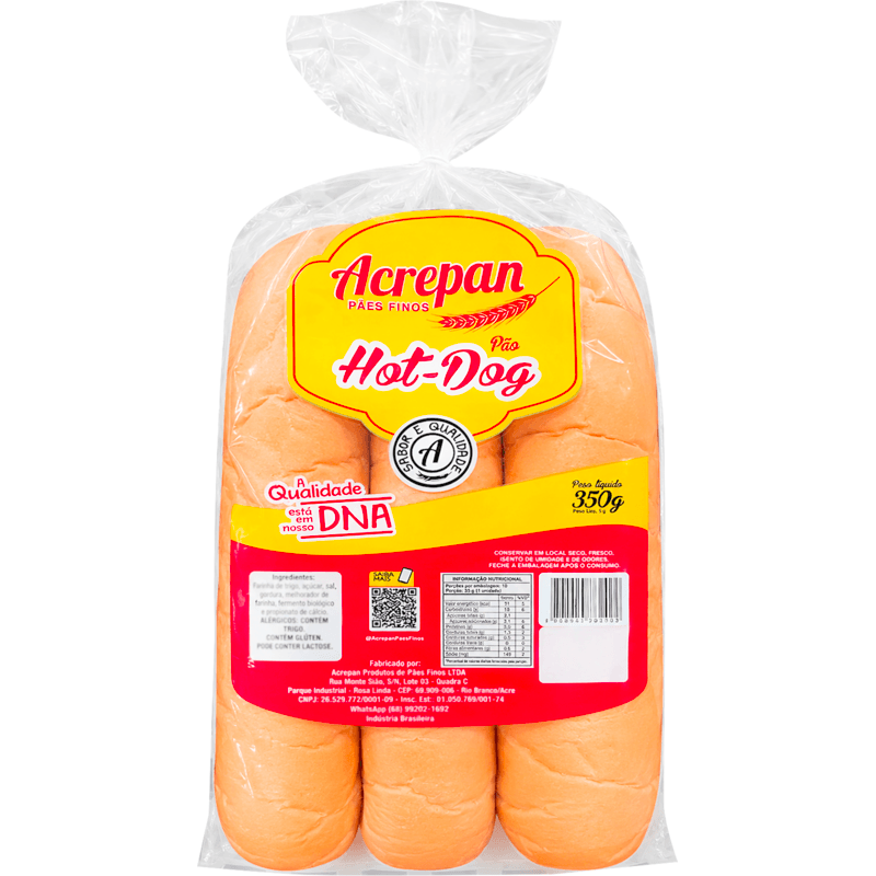 Pão para Hot Dog Acrepan 380g