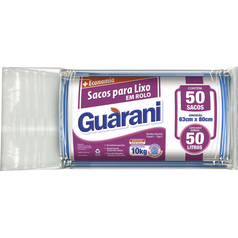 Saco de Lixo Guarani 50L 50 un
