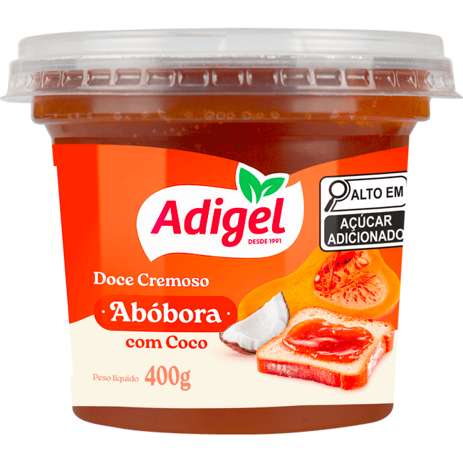 Doce Cremoso Adigel Abóbora com Coco 400g