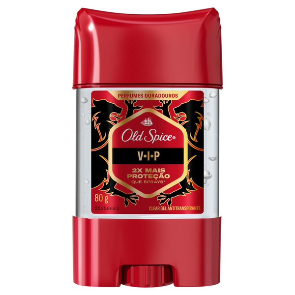 Antitranspirante Clear Gel VIP Old Spice 80g