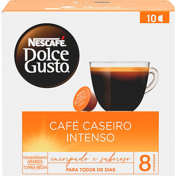Café em Cápsula NESCAFÉ DOLCE GUSTO Café Caseiro Intenso 10 Cápsulas 90g