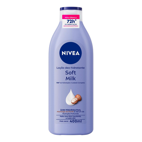 Loção Deo-Hidratante Nivea Soft Milk Frasco 400ml