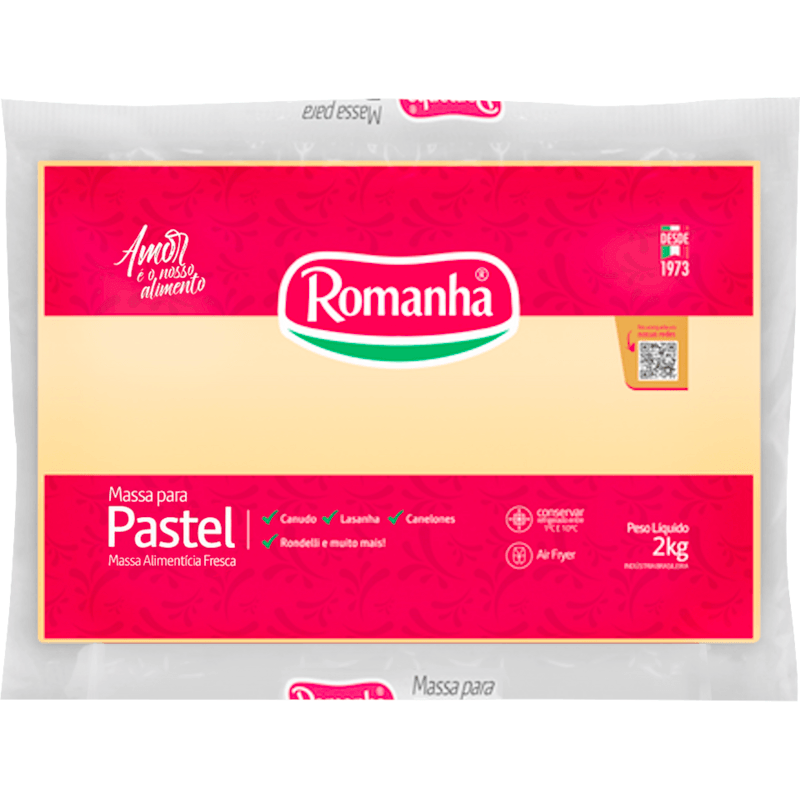 Massa para Pastel Romanha Quadrada 2kg