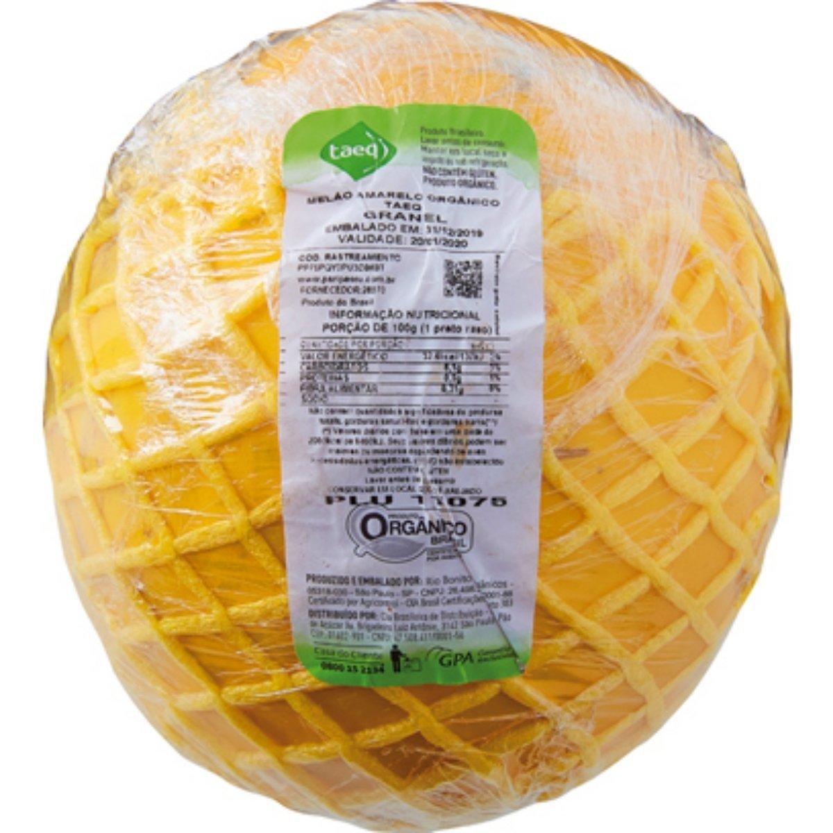 Melão Amarelo Orgânico TAEQ 1,8 KG