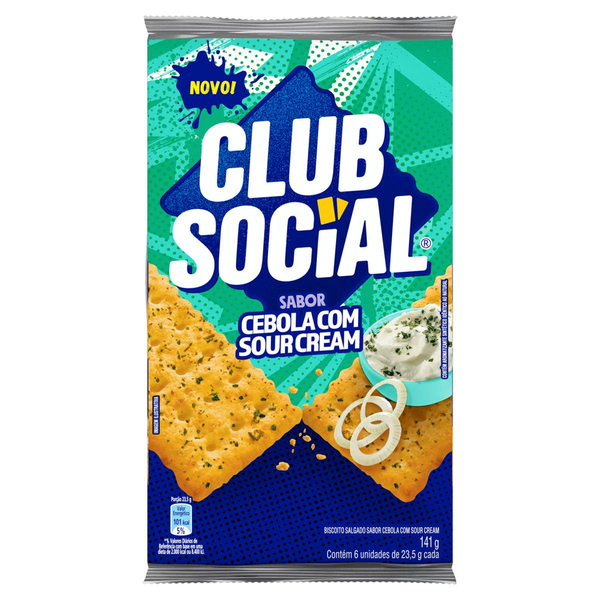 Biscoito Salgado CLUB SOCIAL cebola com sour cream 141g