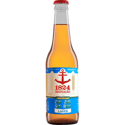 Cerveja IMIGRAÇÃO 1824 Lager Sem Glúten,Sem Açúcar 355ml