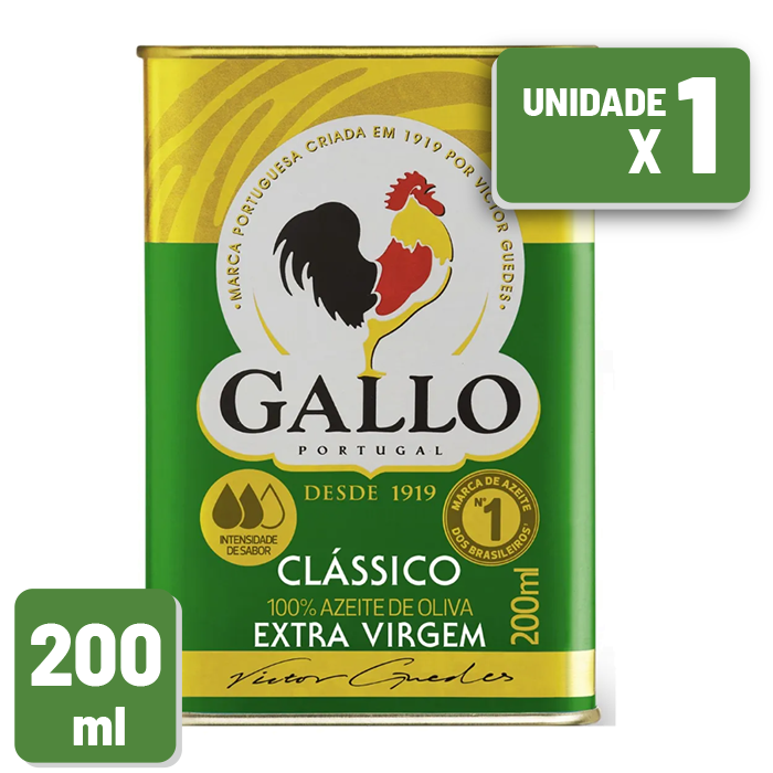 Azeite Gallo Extra Virgem Clássico Lata 200ml