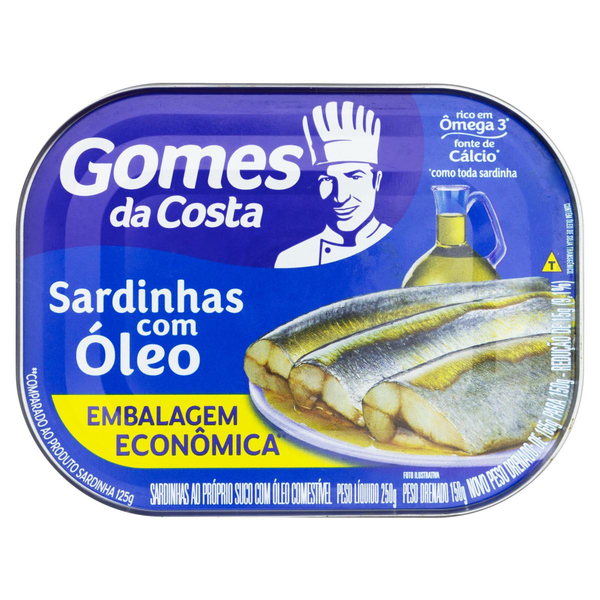 Sardinha Gomes da Costa 250g - Óleo