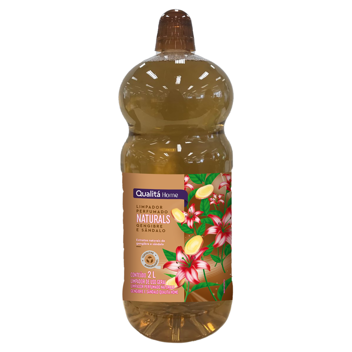 Limpador Perfumado Gengibre e Sândalo Qualitá Home Naturals Frasco 2l