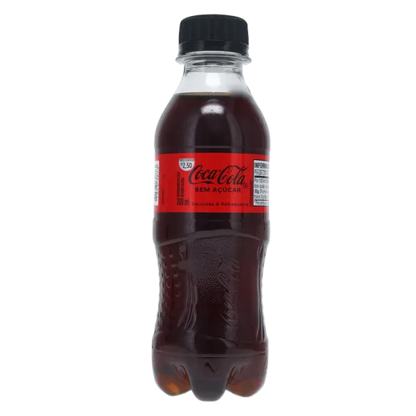 Refrigerante Coca-Cola 200ml - Zero Açúcar - Pet