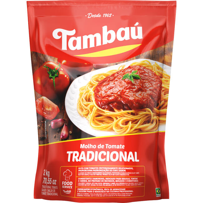 Molho de Tomate Tambaú Tradicional 2kg