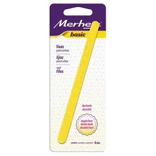 Lixa Para Unhas Merheje Basic Com 6 Unidades