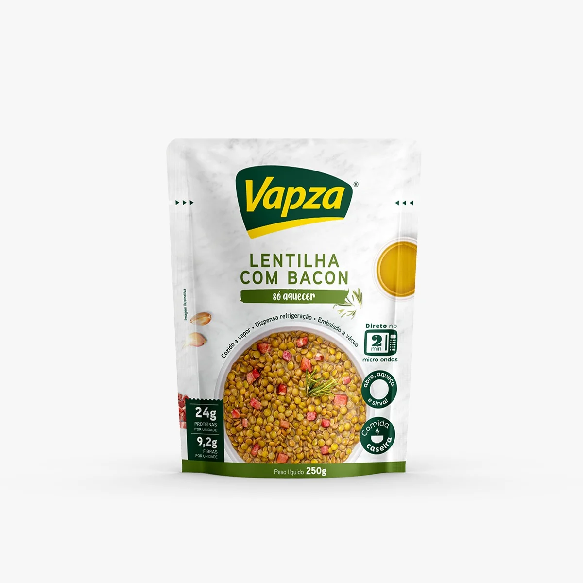LENTILHA COM BACON VAPZA 250G