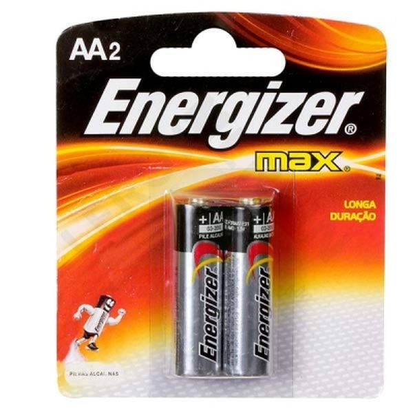 Pilha Alcalina Energizer Max AA - Com 2 Pilhas