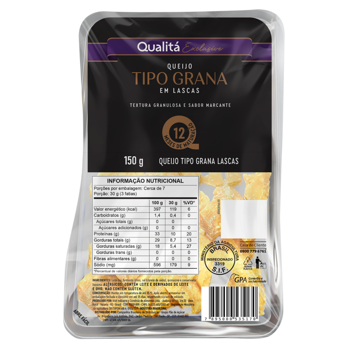 Queijo Qualitá Grana Lascas Exclusive 150g