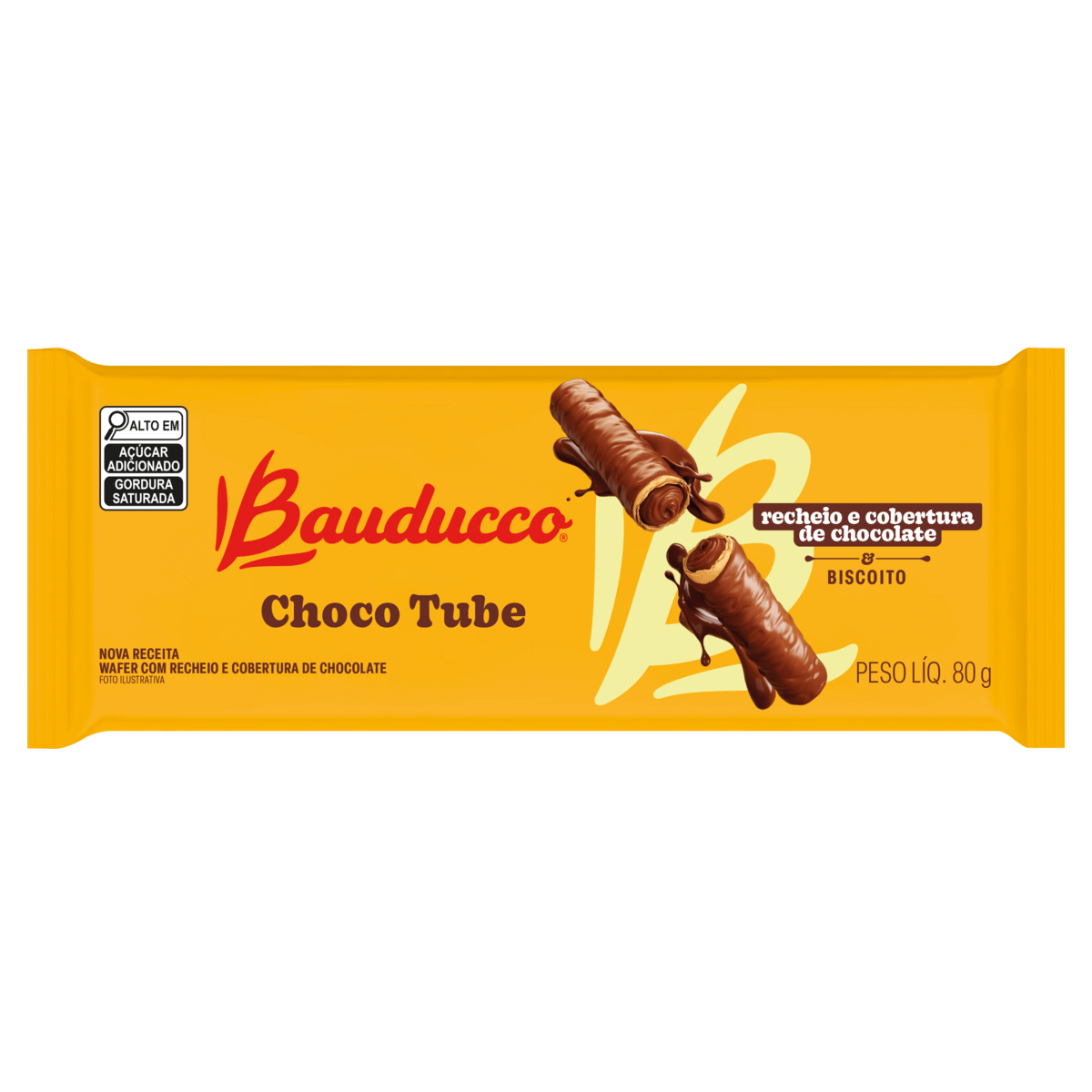 Biscoito BAUDUCCO Choco Biscuit Tube 80g