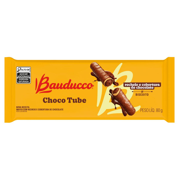 Biscoito BAUDUCCO Choco Biscuit Tube 80g
