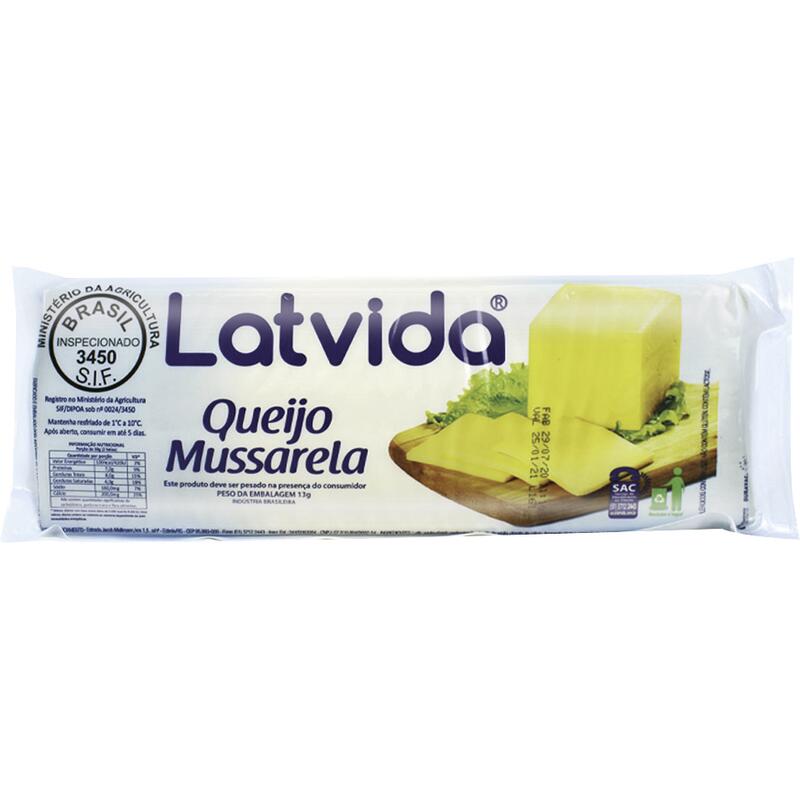 Queijo Mussarela Latvida Preço por quilo na peça