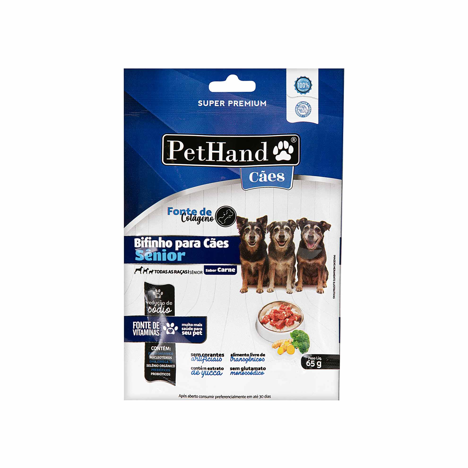 Bifinho para Cães Sênior Super Premium Carne PetHand 65g
