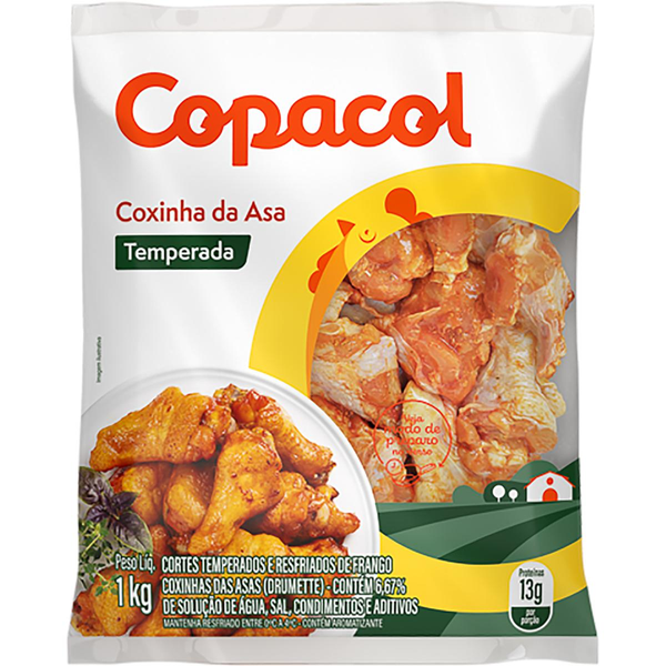 Coxinha da Asa de Frango COPACOL Temperada 1Kg