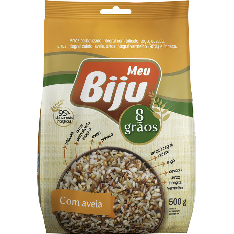 Arroz Integral Meu Biju 8 Grãos com Aveia 500g