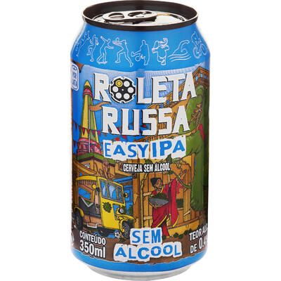 Cerveja ROLETA RUSSA Easy Ipa sem Álcool,sem Glúten 350ml