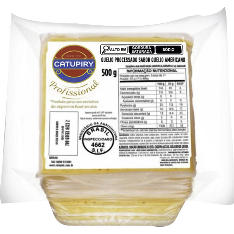 Queijo Processado Fatiado Catupiry Americano 500g