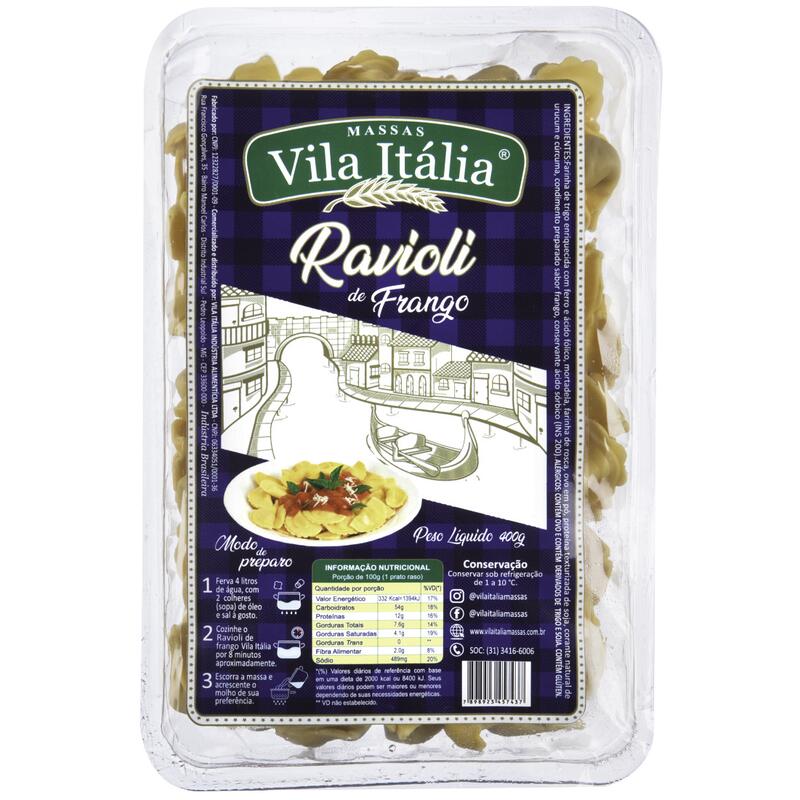 Ravioli Vila Itália Frango 400g