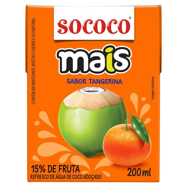 Água de Coco SOCOCO Tangerina 200ml