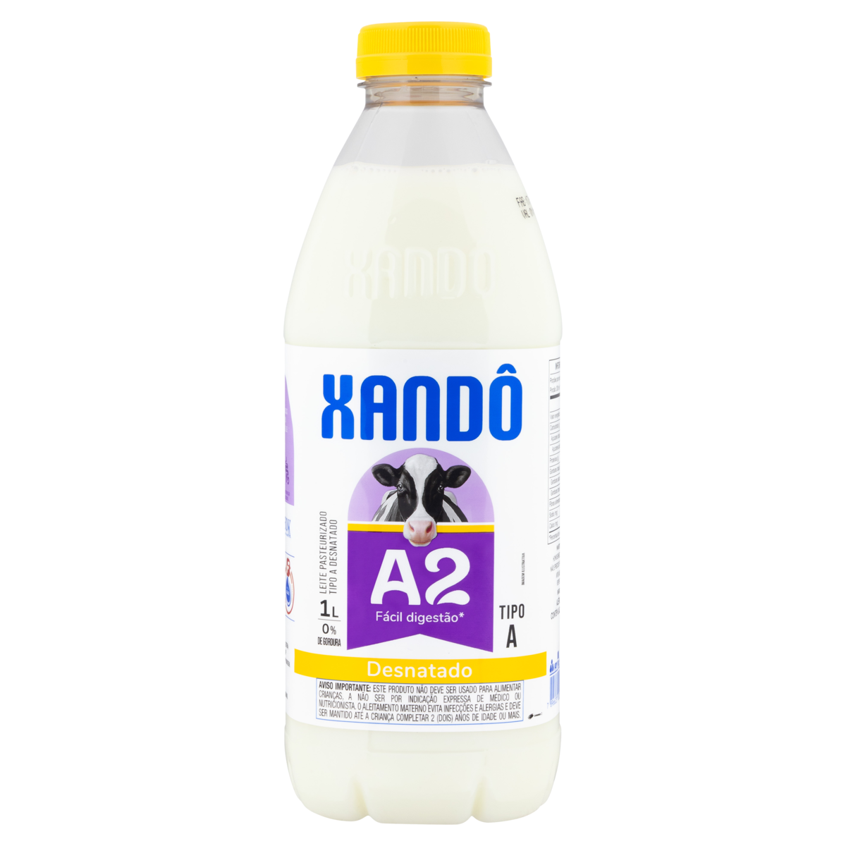 Leite Pasteurizado Tipo A Desnatado Xandô Garrafa 1l