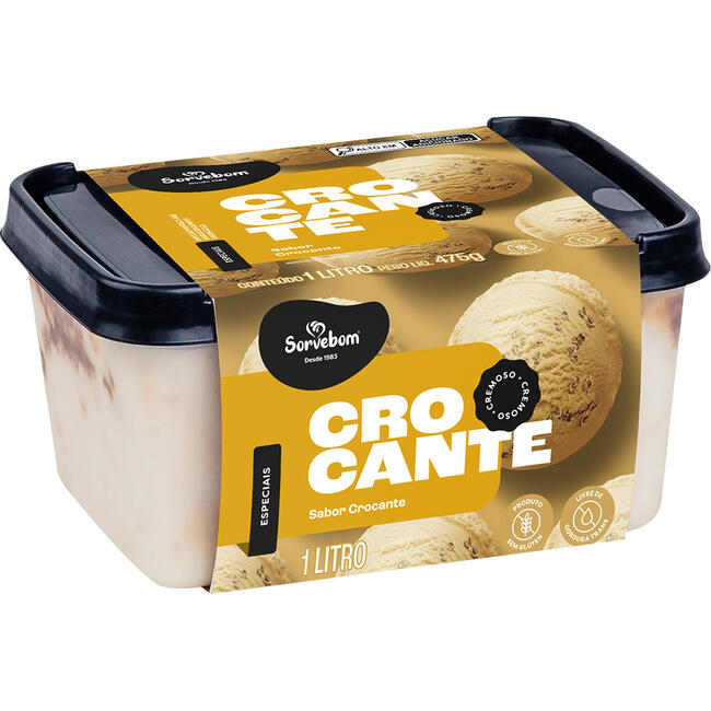 Sorvete Sorvebom Crocante 1L