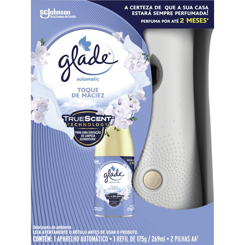 Aparelho Desodorizador de Ambiente GLADE Automático Clean Linen Toque de Maciez com Refil 269ml