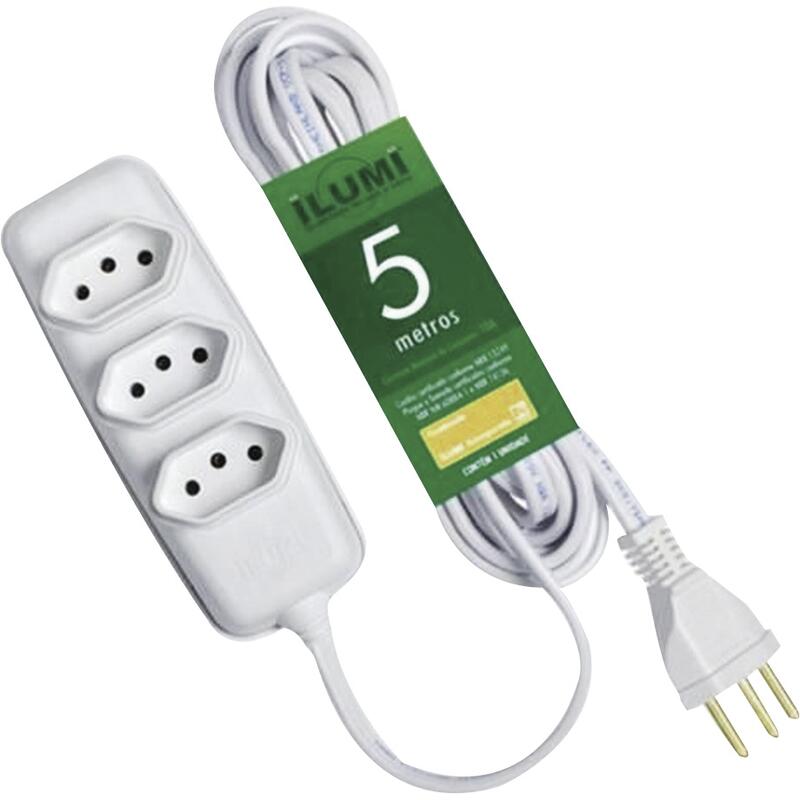 Extensão Ilumi 3 Pinos - 5m un
