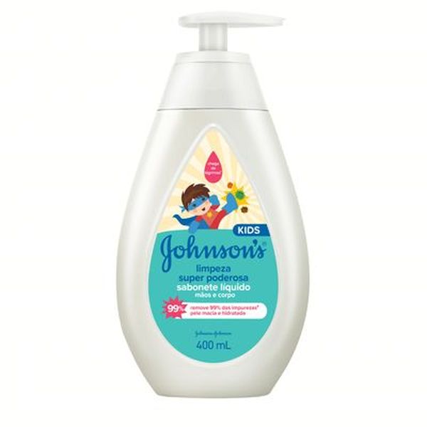 Sabonete Líquido JOHNSON'S Kids Limpeza Super Poderosa 400ml