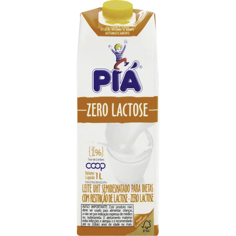Leite Longa Vida Piá Zero Lactose 1L