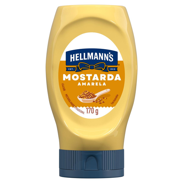 Mostarda Amarela Tradicional Hellmann's Squeeze 170g