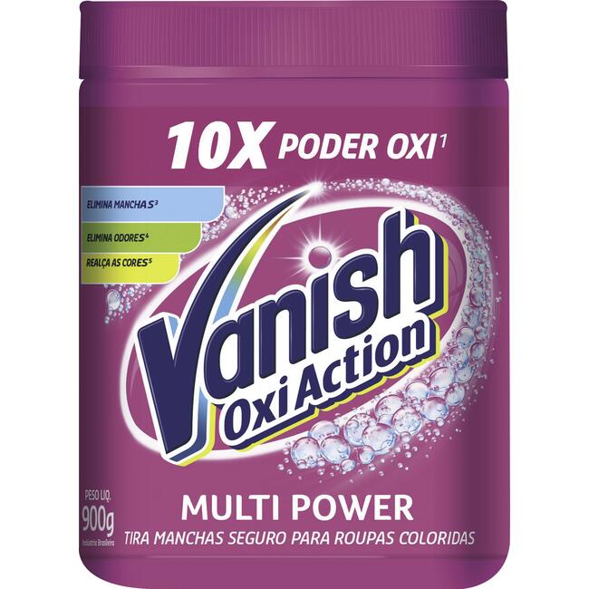 Tira Manchas Vanish em Pó Oxi Action roupas coloridas 900g com 25% de Desconto