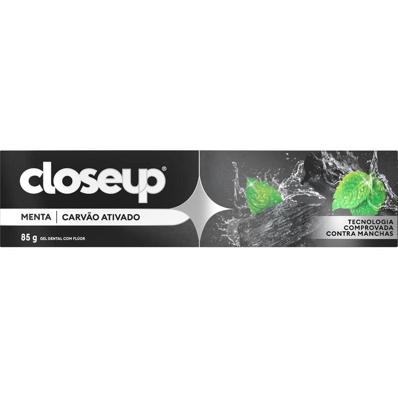 Creme Dental Closeup Carvão Ativado Menta 85g