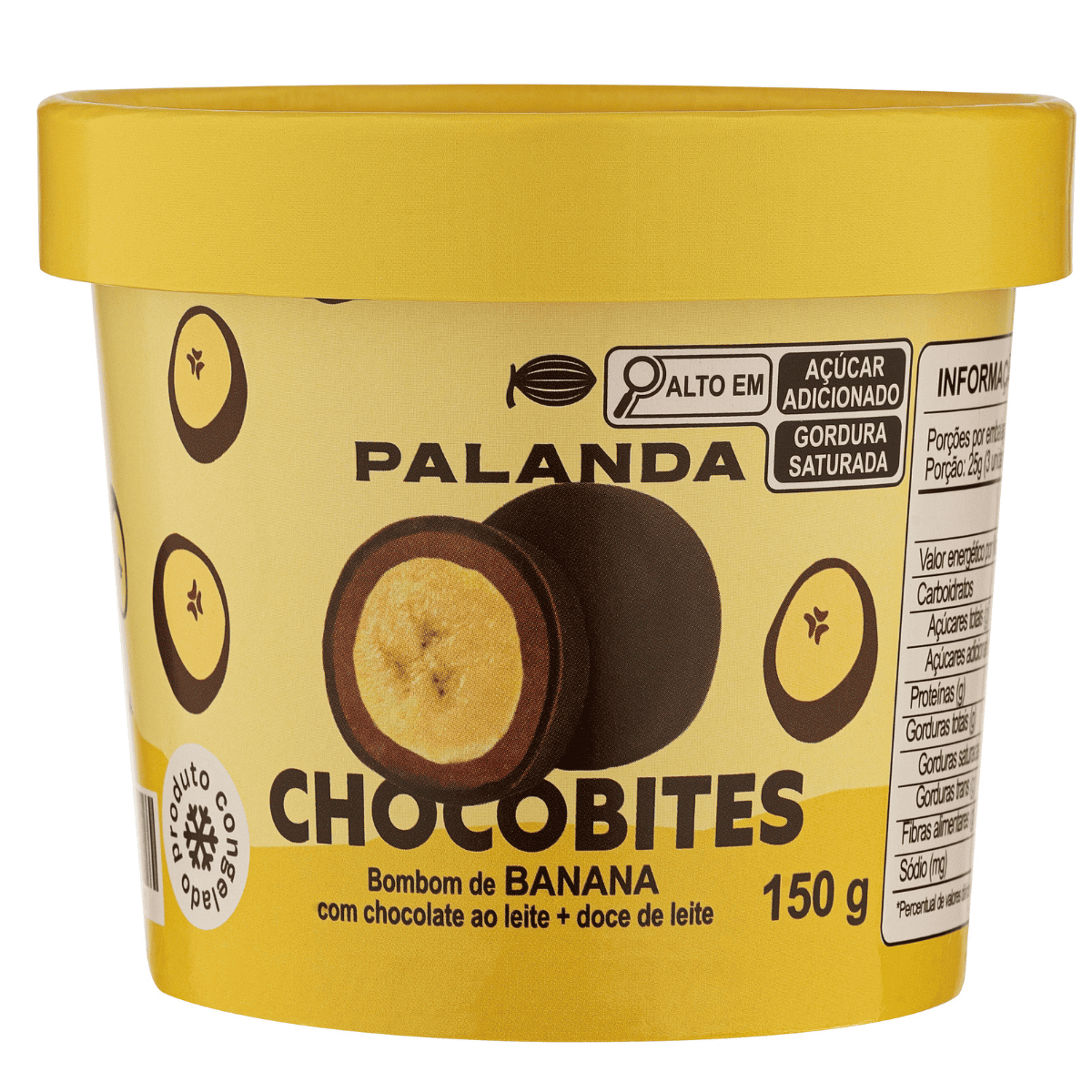 Chocobites Bombons de Banana ao leite e doce de leite 150gr