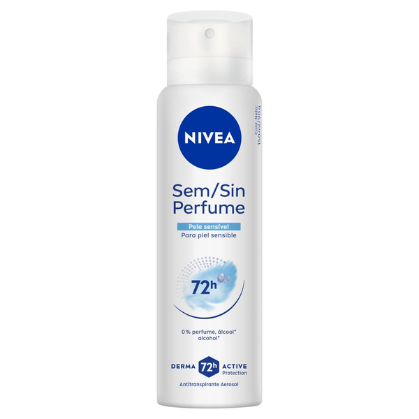 Antitranspirante Aerossol sem Perfume Nivea 150ml Spray
